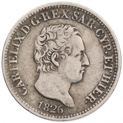 50 чентезимо 1826 года Сардиния