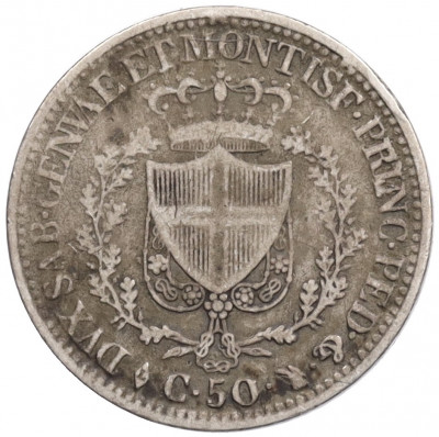 50 чентезимо 1826 года Сардиния