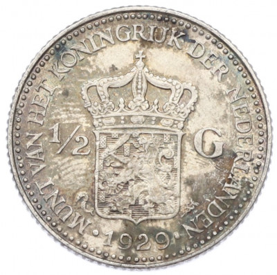 1/2 гульдена 1929 года Нидерланды