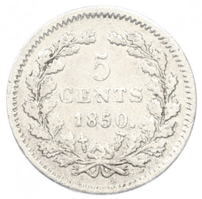 5 центов 1850 года Нидерланды