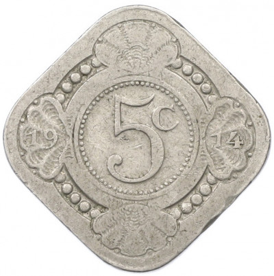 5 центов 1914 года Нидерланды