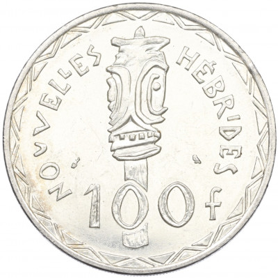 100 франков 1966 года Новые Гебриды