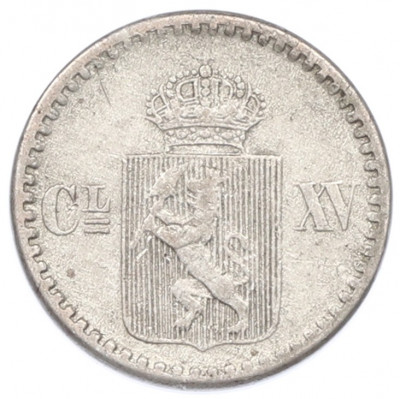 2 скиллинга 1870 года Норвегия
