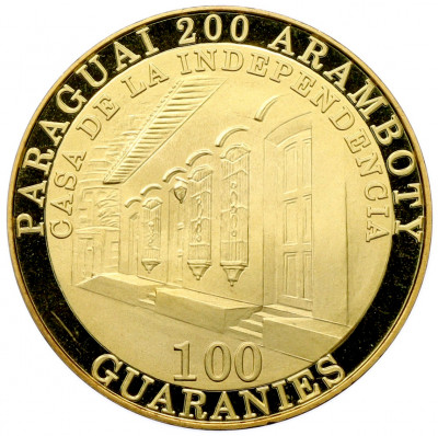100 гуарани 2011 года Парагвай «200 лет Независимости Парагвая»
