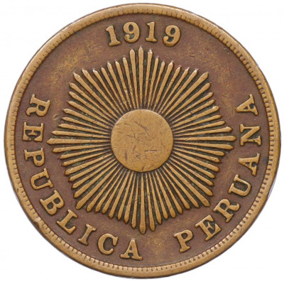 2 сентаво 1919 года Перу