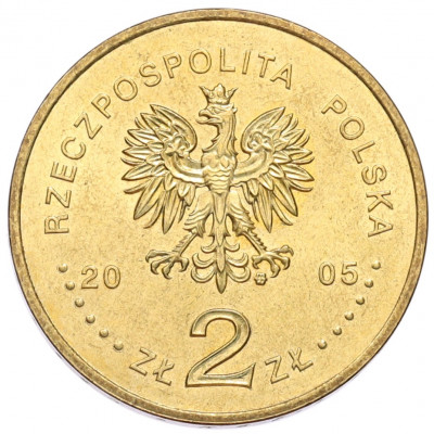 2 злотых 2005 года Польша «Папа римский Иоанн Павел II»