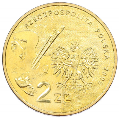 2 злотых 2006 года Польша «Художники Польши 19-20 века — Александр Герымский»