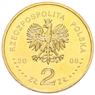 2 злотых 2008 года Польша «450 лет польской почтовой службе»