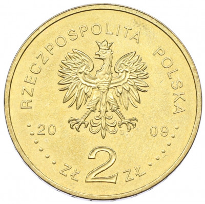 2 злотых 2009 года Польша «100 лет поисково-спасательной службы в Татрах»