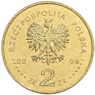 2 злотых 2009 года Польша «25 лет со дня смерти блаженного Ежи Попелушко»