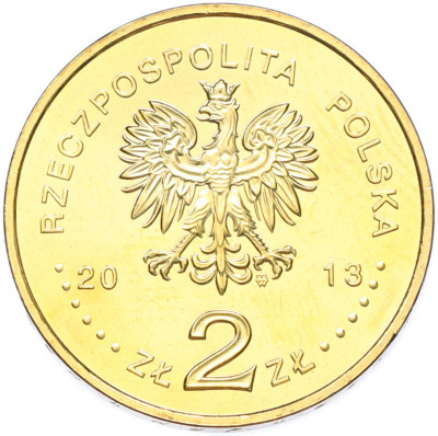 2 злотых 2013 года Польша «Польские суда — Ракетный эсминец Варшава»