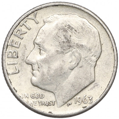 1 дайм (10 центов) 1963 года D США