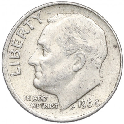 1 дайм (10 центов) 1964 года США