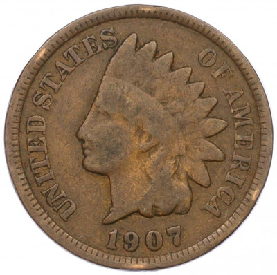 1 цент 1907 года США