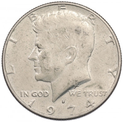 1/2 доллара (50 центов) 1974 года D США