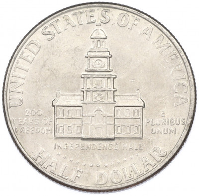 1/2 доллара (50 центов) 1976 года D США «200 лет Независимости»