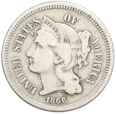 3 цента 1866 года США