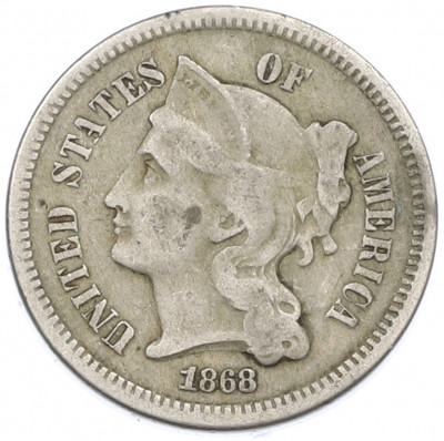3 цента 1868 года США