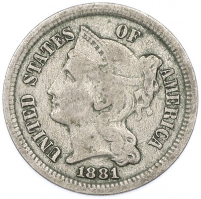 3 цента 1881 года США