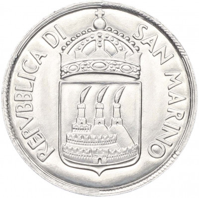 10 лир 1973 года Сан-Марино