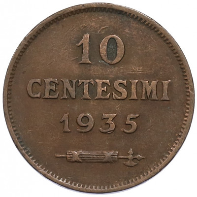 10 чентезимо 1935 года Сан-Марино