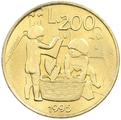 200 лир 1995 года Сан-Марино