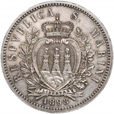 5 лир 1898 года Сан-Марино