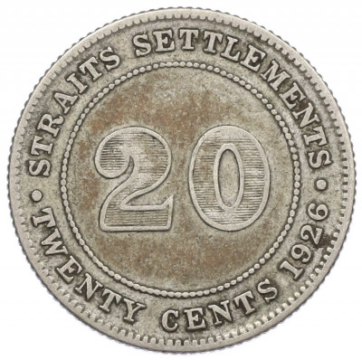 20 центов 1926 года Стрейтс Сетлментс