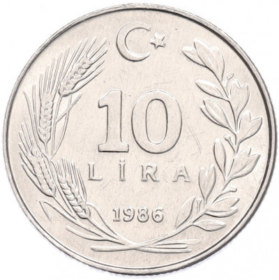 10 лир 1986 года Турция