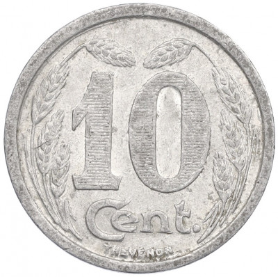 10 сантимов 1921 года Франция — город Эвре (Нотгельд)