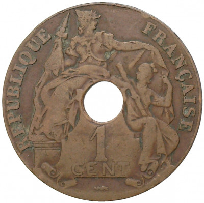 1 цент 1923 года Французский Индокитай