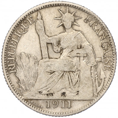 20 центов 1911 года Французский Индокитай
