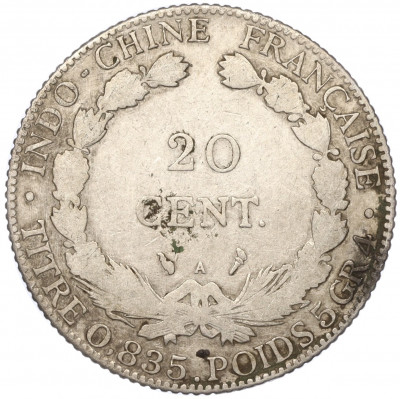 20 центов 1911 года Французский Индокитай