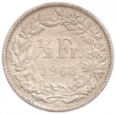 1/2 франка 1963 года Швейцария