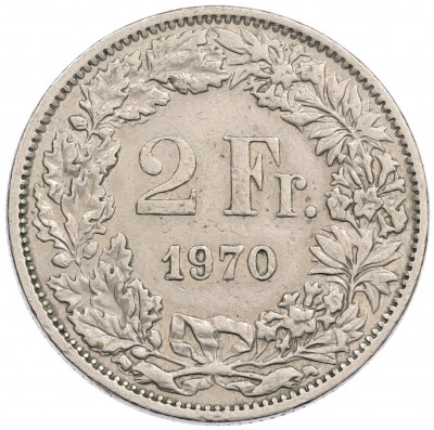 2 франка 1970 года Швейцария