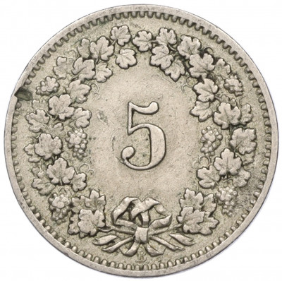 5 раппенов 1882 года Швейцария
