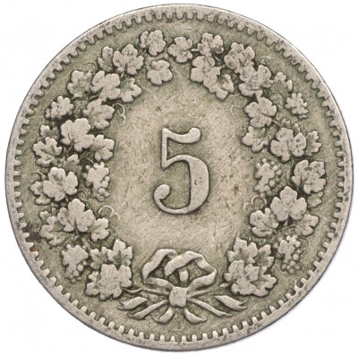 5 раппенов 1885 года Швейцария