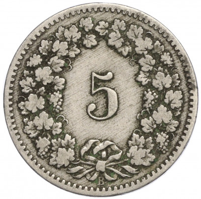 5 раппенов 1888 года Швейцария