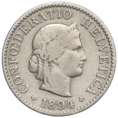 5 раппенов 1894 года Швейцария