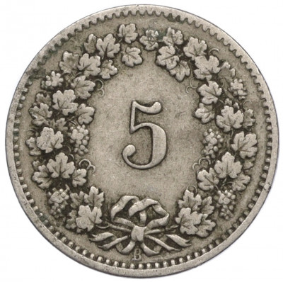 5 раппенов 1895 года Швейцария