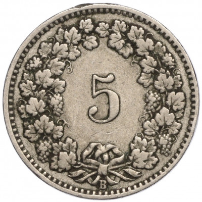 5 раппенов 1897 года Швейцария