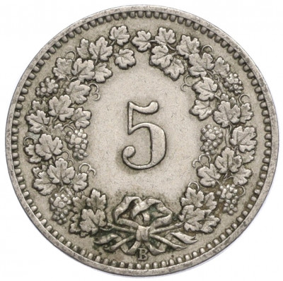 5 раппенов 1898 года Швейцария