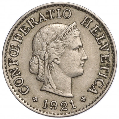 5 раппенов 1921 года Швейцария