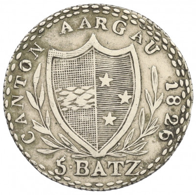 5 батценов 1826 года Швейцария — кантон Аргау