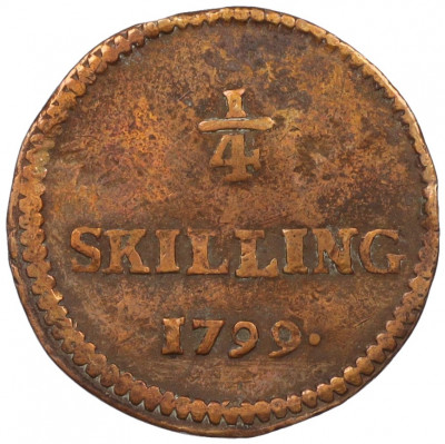 1/4 скиллинга 1799 года Швеция