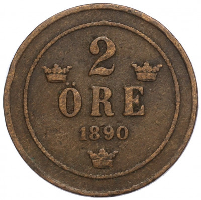 2 эре 1890 года Швеция