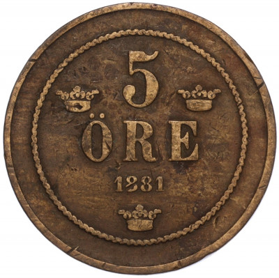 5 эре 1881 года Швеция