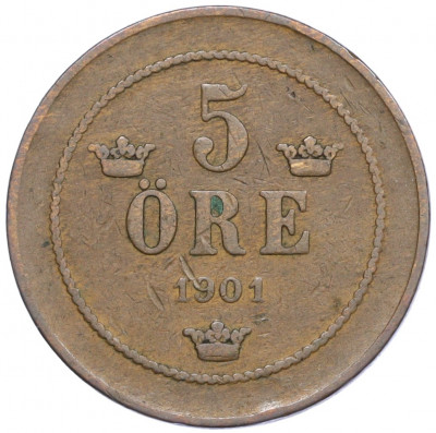 5 эре 1901 года Швеция