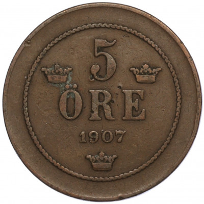 5 эре 1907 года Швеция