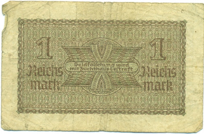 1 рейхсмарка 1939 года Германия (Для оккупированных территорий)